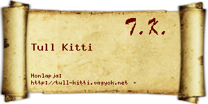 Tull Kitti névjegykártya